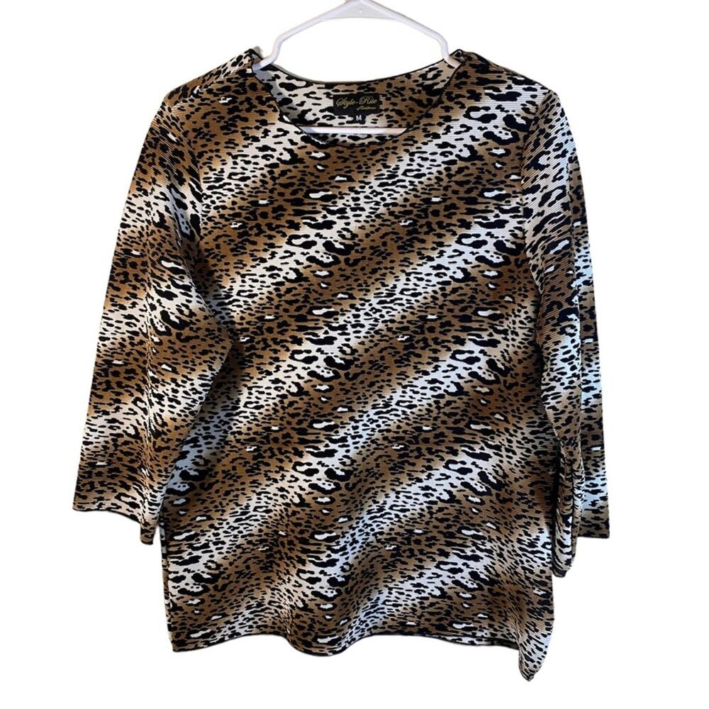 Vintage Style Rite Of California Animal Print Brown Black Size Medium